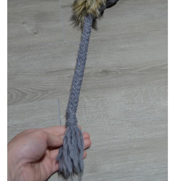 American Eagle Outfitters Woman's Gray Knit Faux Fur Trapper Hat - Picture 8 of 8